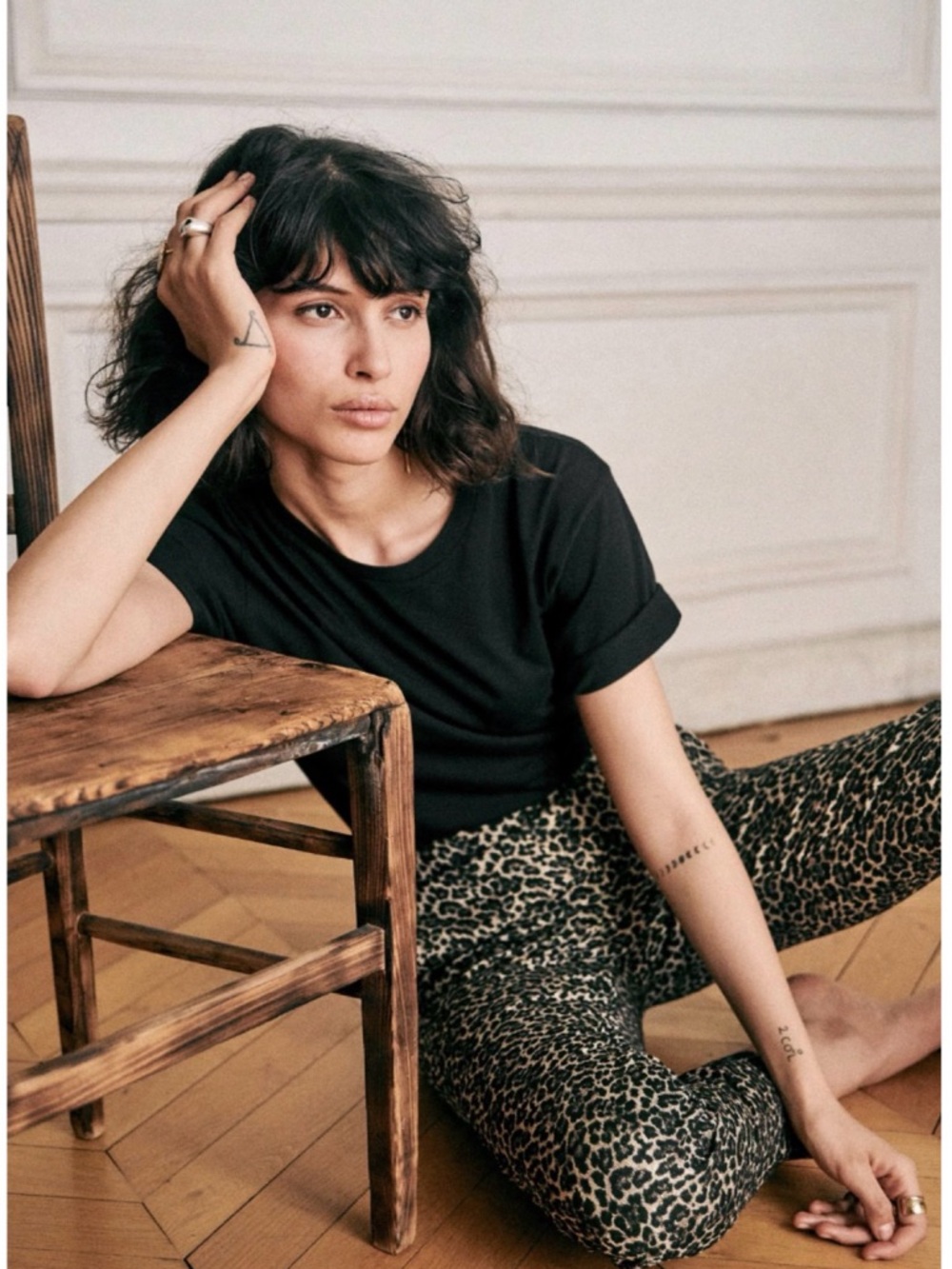 Sezane Clara Leopards Print Pants size 8